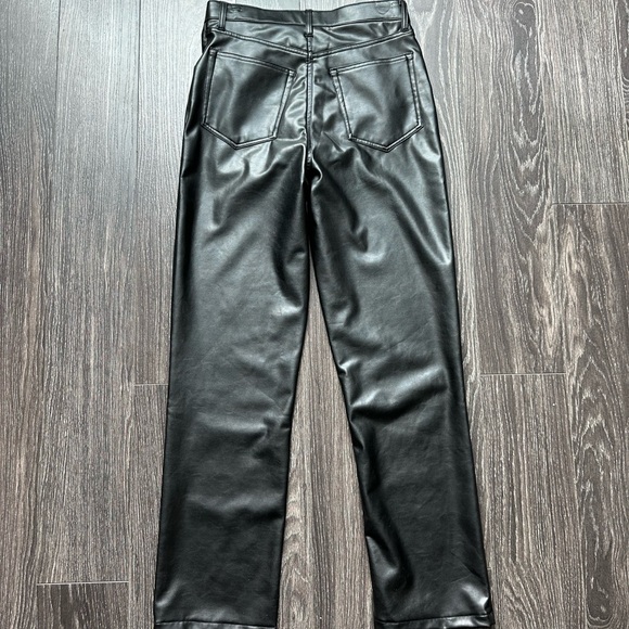 Abercrombie and Fitch Vegan Leather 90s Straight Leg Pant - Picture 5 of 5